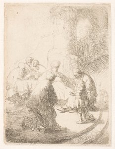 Christ Disputing with the Doctors: Small Plate by Rembrandt van Rijn