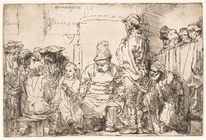 Christ Seated Disputing with the Doctors by Rembrandt van Rijn