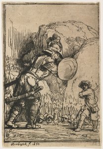 David and Goliath, 1655 by Rembrandt van Rijn