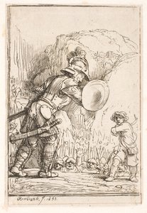 David and Goliath by Rembrandt van Rijn