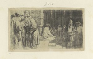 The Pharisees in the Temple (series title: Recueil de quatre-vingt-cinq estampes originales)