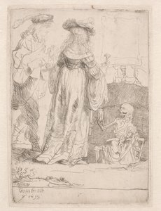 The Young Couple and Death by Rembrandt van Rijn