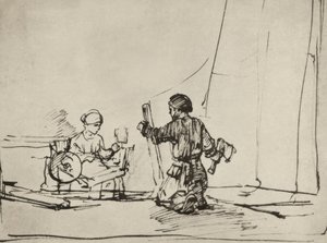 The Holy Family in the Workshop by Rembrandt van Rijn