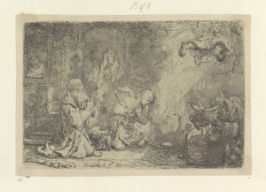 Angel Leaves Tobias and His Family by Rembrandt van Rijn