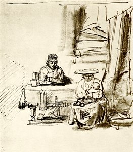Family Scene by Rembrandt van Rijn