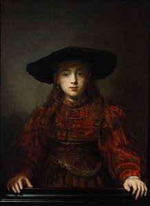 Girl in a Picture Frame by Rembrandt van Rijn