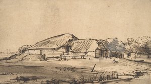 Group of Farm Buildings by Rembrandt van Rijn