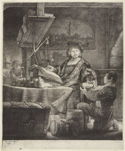 Jan Uytenbogaert (The Goldweigher) by Rembrandt van Rijn