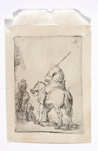 Rider in a Turban on a Horse by Rembrandt van Rijn