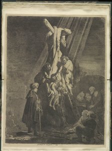 Descent from the Cross: Second Plate (series title: Recueil de quatre-vingt-cinq estampes originales) by Rembrandt van Rijn