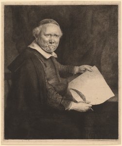 Lieven Willemsz van Coppenol: the Larger Plate by Rembrandt van Rijn