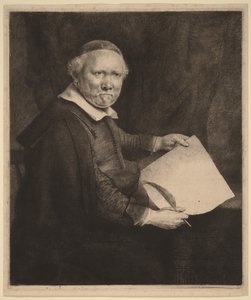 Lieven Willemsz van Coppenol: the Larger Plate by Rembrandt van Rijn
