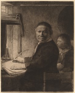 Lieven Willemsz van Coppenol: the Smaller Plate by Rembrandt van Rijn