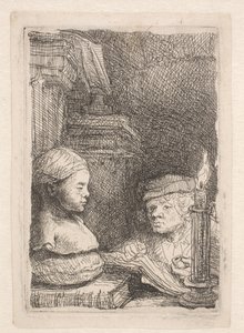 Man Drawing from a Cast by Rembrandt van Rijn