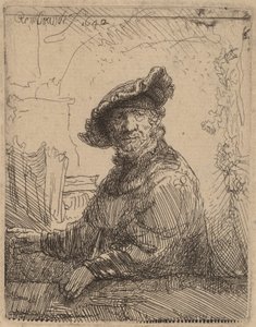 Man in an Arbor by Rembrandt van Rijn