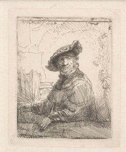 Man in an Arbour by Rembrandt van Rijn