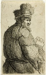 Old Man Seen from Behind, Profile Right: Half-Figure