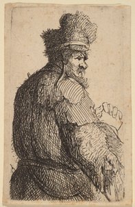 Old Man Seen from Behind, Profile to Right by Rembrandt van Rijn