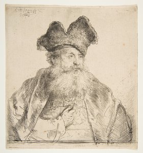Old Man with a Divided Fur Cap by Rembrandt van Rijn