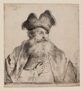 Old Man with a Divided Fur Cap by Rembrandt van Rijn