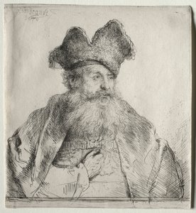 Old Man with a Divided Fur Cap by Rembrandt van Rijn