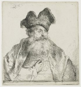 Old Man with a Divided Fur Cap by Rembrandt van Rijn