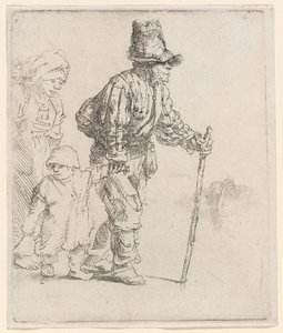 Peasant Family on the Tramp by Rembrandt van Rijn