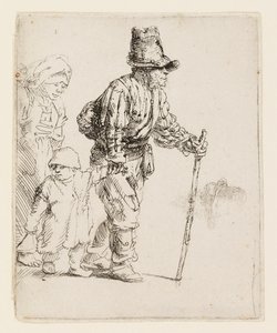 Peasant Family on the Tramp by Rembrandt van Rijn