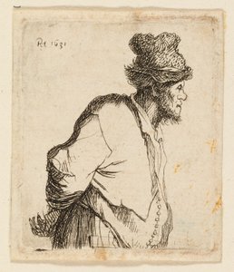 Peasant with His Hands Behind His Back by Rembrandt van Rijn