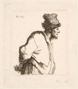Peasant with His Hands Behind His Back by Rembrandt van Rijn