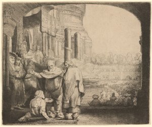Peter and John Healing the Cripple at the Gate of the Temple by Rembrandt van Rijn