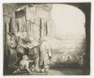 Peter and John Healing the Cripple at the Gate of the Temple by Rembrandt van Rijn