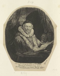 Portrait of the Remonstrant Minister Jan Wtenbogaert by Rembrandt van Rijn