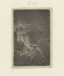 Rest on the Flight into Egypt at Night