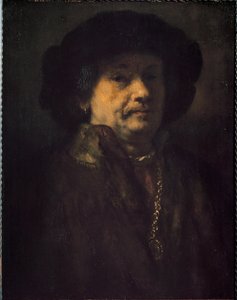 Self-Portrait with Earring and Gold Chain by Rembrandt van Rijn