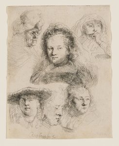 Studies of the Head of Saskia and Others