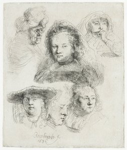 Studies of the Head of Saskia and Others