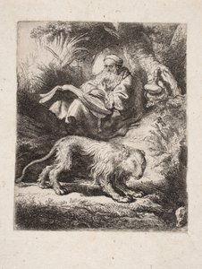 Saint Jerome Reading by Rembrandt van Rijn