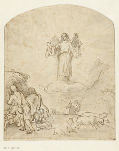 The Annunciation to the Shepherds by Rembrandt van Rijn