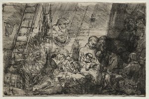 The Circumcision in the Stable, 1654 by Rembrandt van Rijn