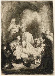 The Circumcision: small plate by Rembrandt van Rijn
