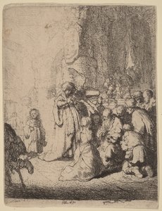 The Presentation in the Temple with the Angel: Small Plate by Rembrandt van Rijn