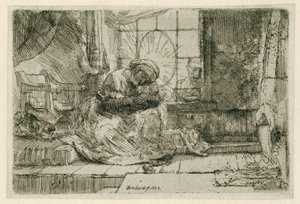 The Virgin and Child with the Cat and the Snake by Rembrandt van Rijn