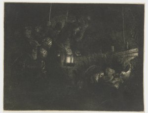 The Adoration of the Shepherds: A Night Piece by Rembrandt van Rijn
