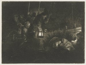 The Adoration of the Shepherds: A Night Piece by Rembrandt van Rijn