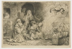 The Angel Departing from the Family of Tobias by Rembrandt van Rijn