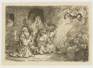 The Angel Departing from the Family of Tobias by Rembrandt van Rijn