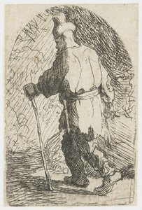 The Flight into Egypt: A Sketch: St Joseph by Rembrandt van Rijn