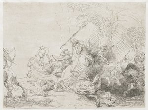 The Large Lion Hunt by Rembrandt van Rijn