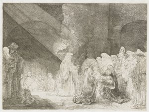 The Presentation in the Temple: Oblong Print by Rembrandt van Rijn